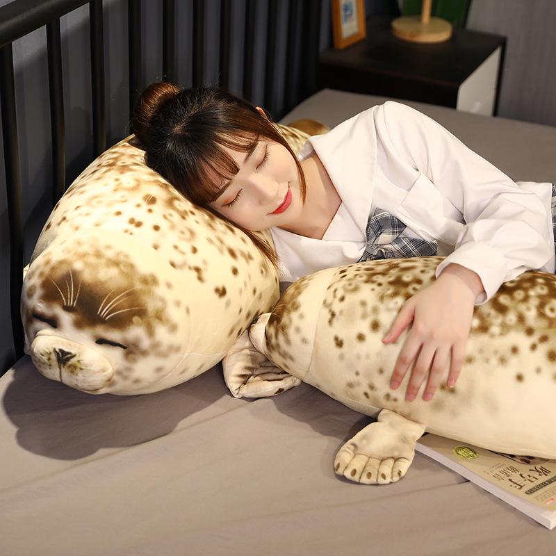 Spotted Seal Plush Toy - Large Marine Life Ragdoll Pillow