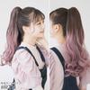 Brightlara Long Ponytail Wig, Natural Clip-On Gradient Ponytail Wig, f104-RTM