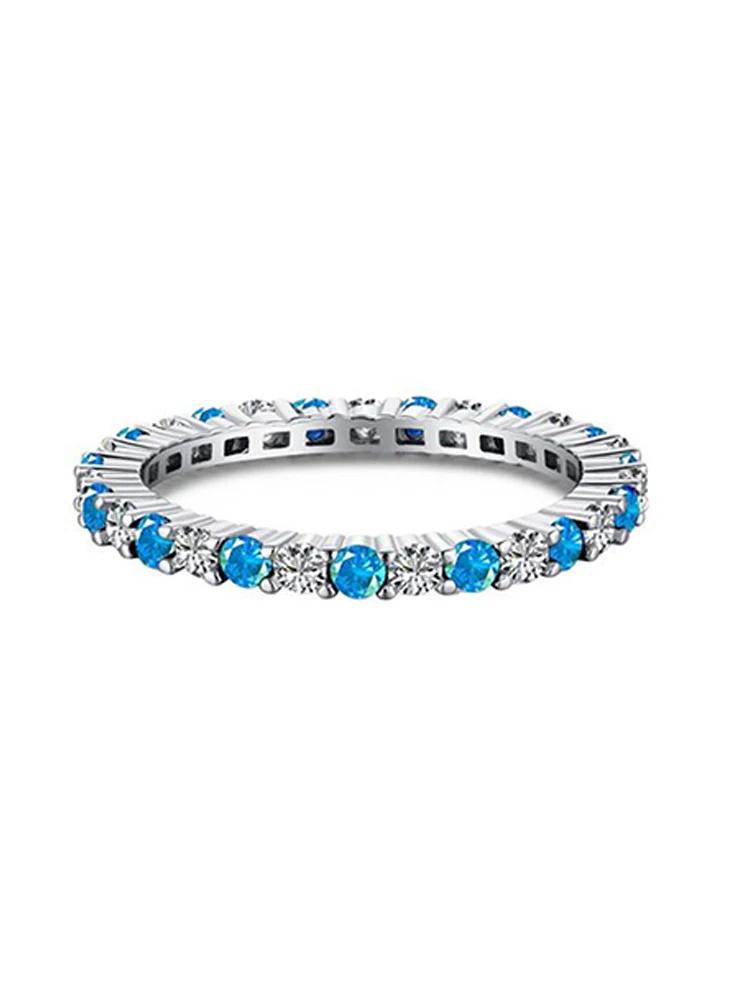 Copper 14mm Simplicity Fashion Full Zircon Stackable Plain Ring Ideal For Women Daily Party Personalized Fine Jewellery