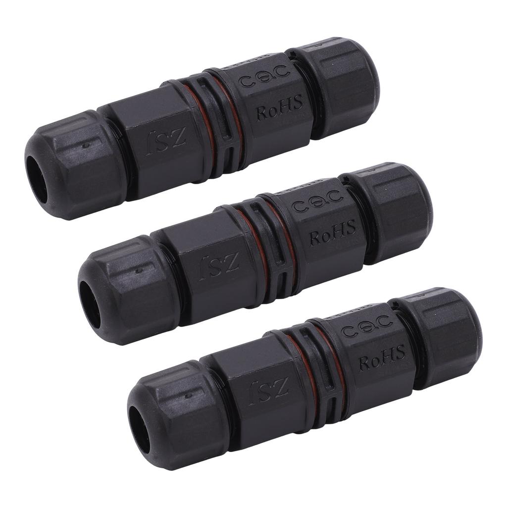 3Pcs Waterproof Cable Connector 4 Pin Straight Through IP68 Waterproof Connector for Fountains LED Outdoor Light
