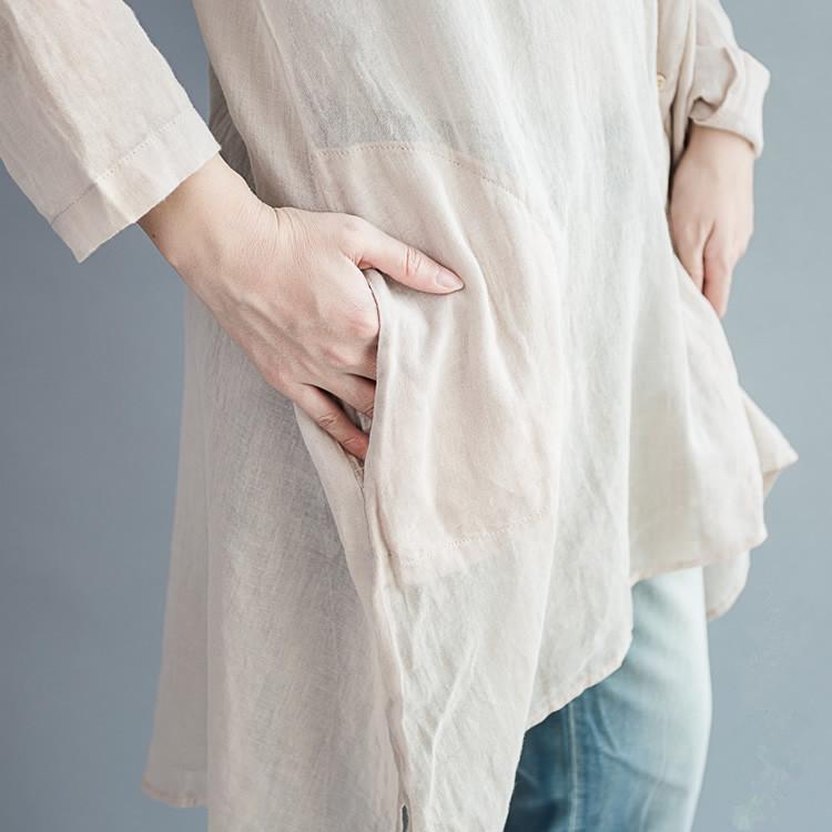 Women's Fashion Casual Spring Fall Solid Color Print Long Sleeve V-Neck Blouses & Shirts