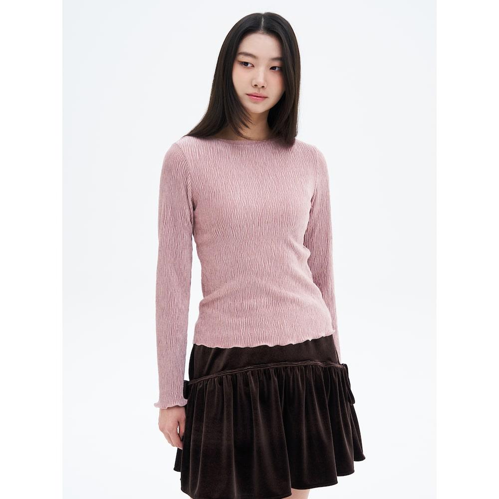 8Seconds Velvet Teen Mock Neck Jersey Top Light Pink Light Pink/S