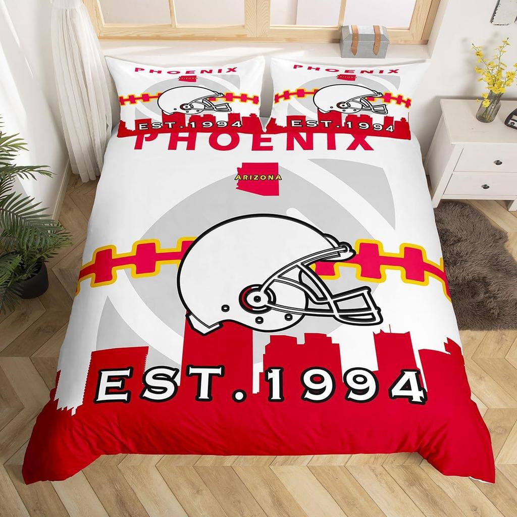 Rugby Three-Piece Quilt Cover 3D Digital Printing Bedding Set Four Seasons Bed Cover