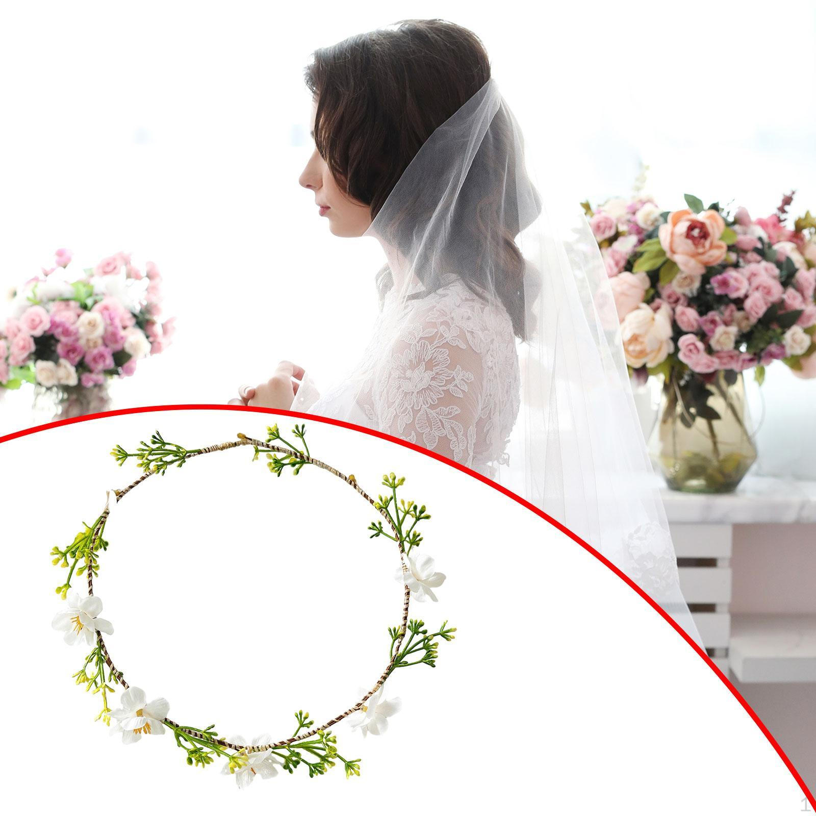 

Цветочная повязка на голову Цветочная корона Свадебная подружка невесты Подростки Дети Бохо Аксессуары для волос для моментальных снимков