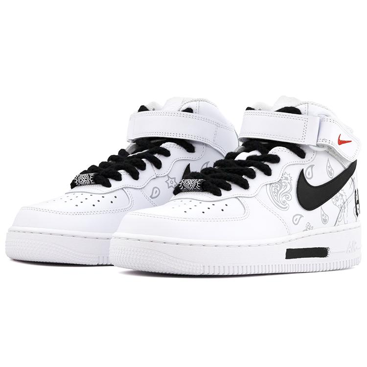 Nike Air Force 1 Mid top Skateboard Shoes Men's Black White CW2289-111(team-A)-Random packaging bags