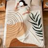 Fashion Flower Moon Bohemian Modern Flannel Soft Warm Plush Blanket Sofa Living Room Pet Hogar Bedroom Gift Home Car Portable