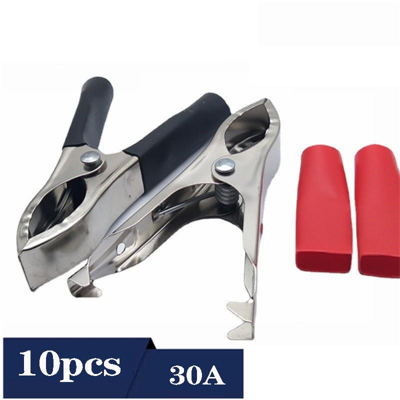 

10 шт. Нікельований 30A Крокодиловий затискач для акумулятора довжиною 70 мм 10pcs