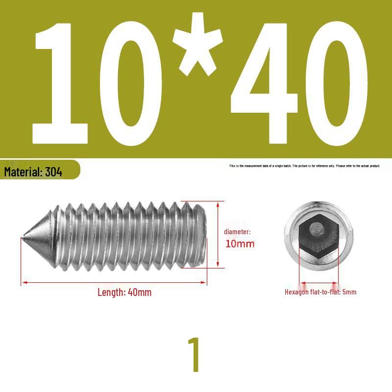 12.9 Edelstahl 304 Innensechskant Kegelspitze Gewindestift M2/M3