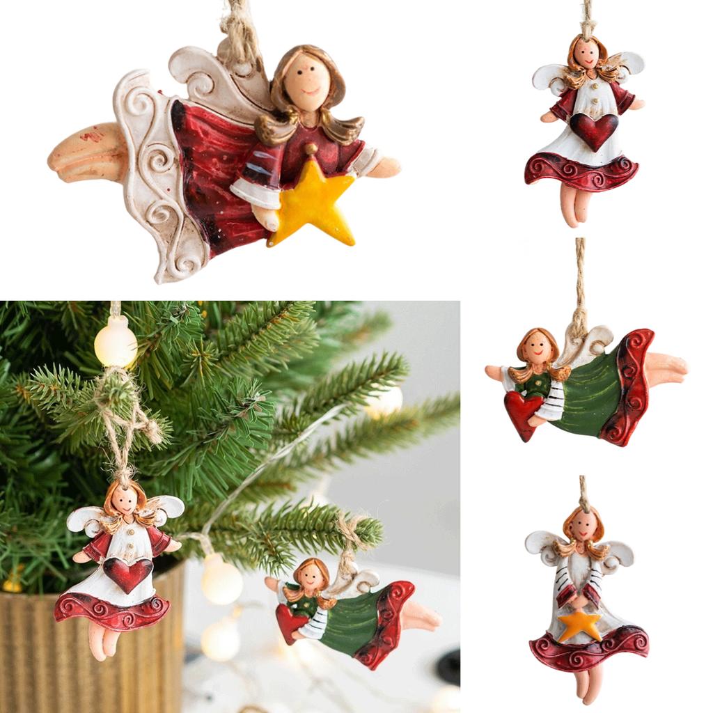 Angel Resin Christmas Tree Decoration Ornament Home Hanging Party Props Gifts