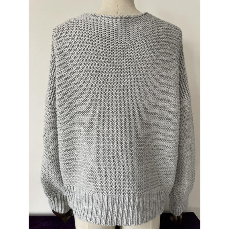 Women S Mid Length Loose Fit Chunky Knit Cardigan Casual Solid Color Outerwear