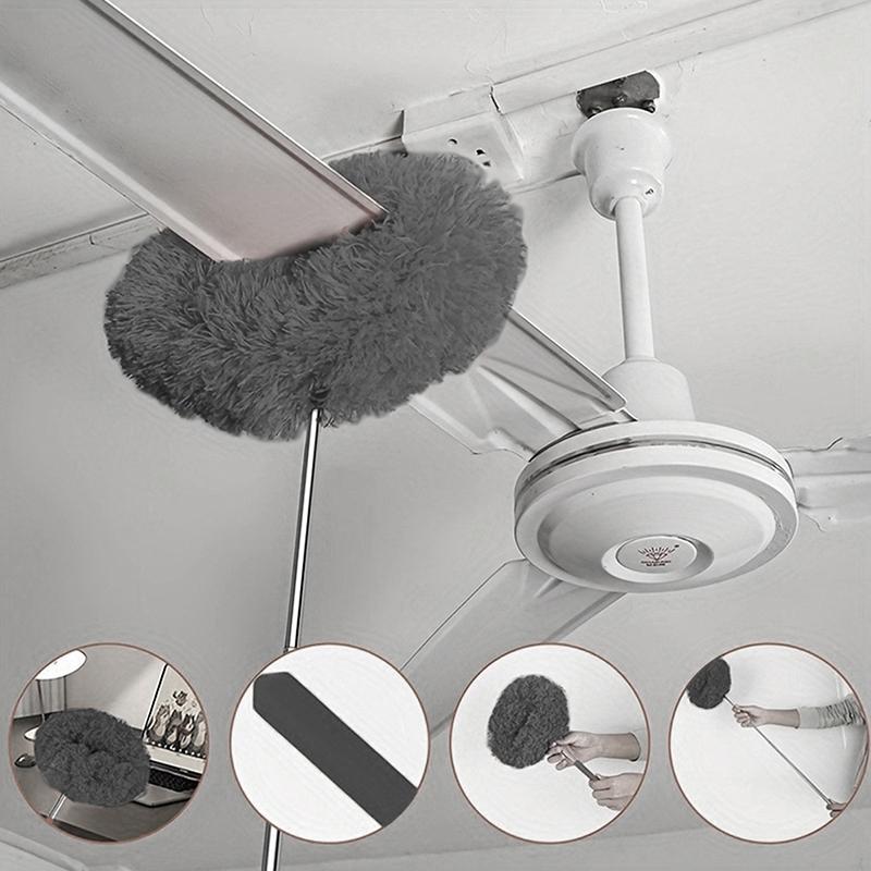 Microfiber Ceiling Fan Duster Extends Up To Long Handled Dust Locking Reusable And Cleaner Brush For Effortless Cleaning