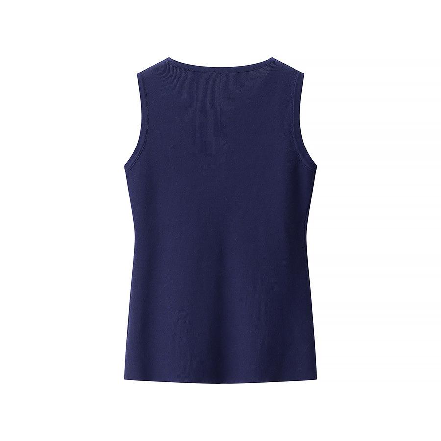 2025 Summer Women's Solid Color Sleeveless Top & Slim Fit Skirt Set