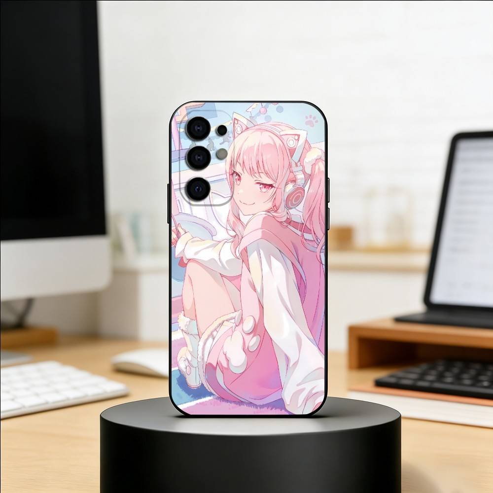 P-Project S-SEKAI Mizuki Akiyama Phone Case For Samsung S25,S24,S21,S22,S23,S30,Ultra,S20,Plus,Fe,Lite,Note,10,Black Cover