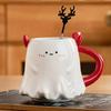 Halloween Kleiner Teufel Kinder Keramik Wasserbecher 500ml Student Cartoon Tasse Niedliche Frühstücksmilch Kaffee Tasse Paar Geburtstagsgeschenk Neu