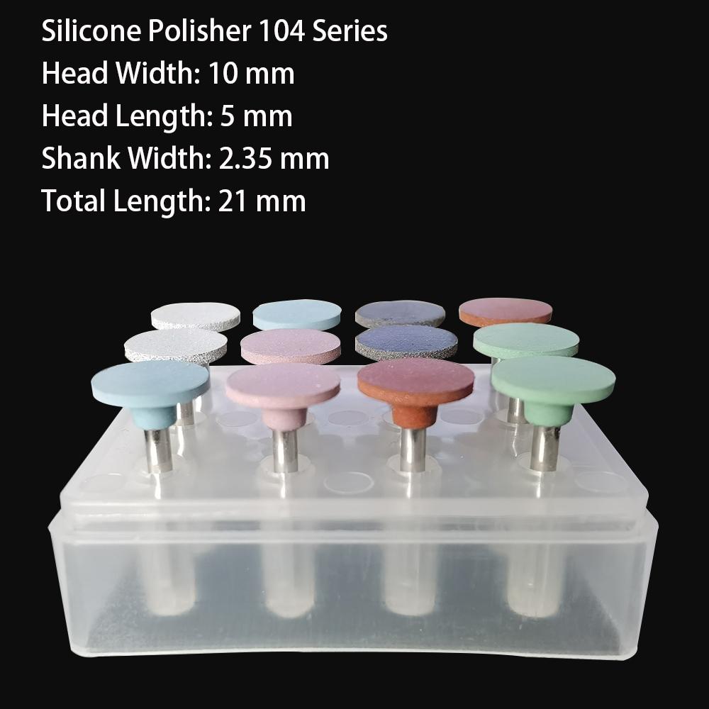 Jnsur Dental Dentistry Polishing Kit 12Pcs Silicone Grinding Heads For Low Speed Handpiece Ceramic/Composite/Metal/Alloy Teeth