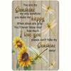 Metal Wall Art Sunflower Dragonfly You Are My Sunshine Rustic Garden Decor Patio Poster