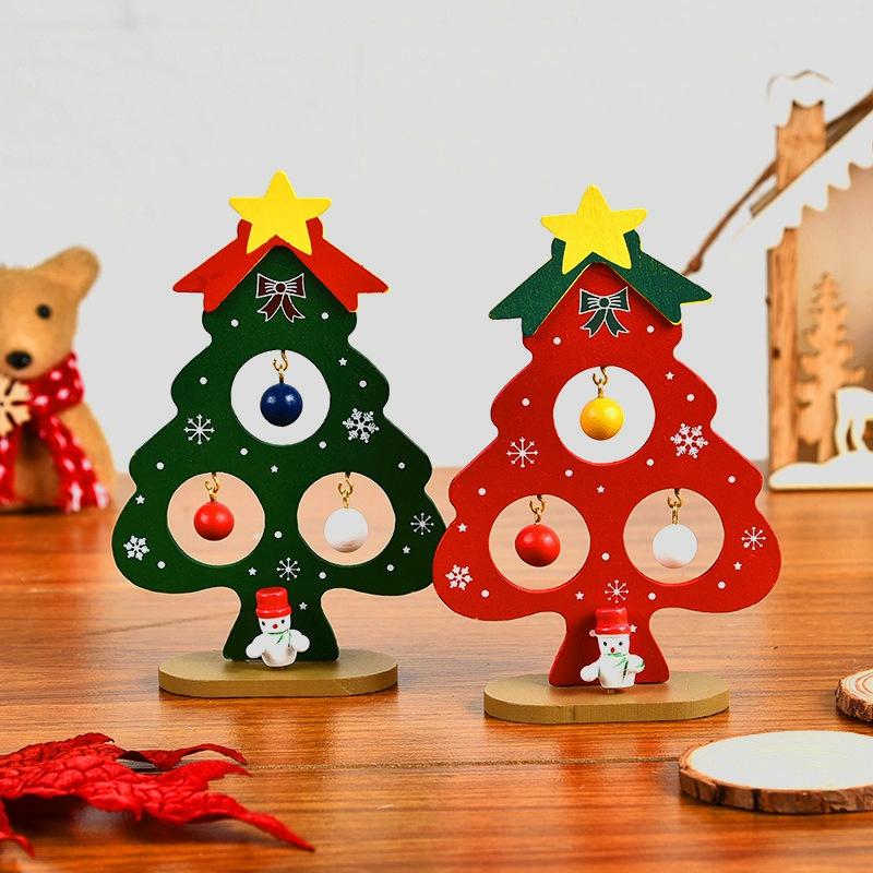 Christmas Tree Children's Handmade DIY Stereo Wooden Christmas Tree Scene Layout Christmas Decorations Ornaments