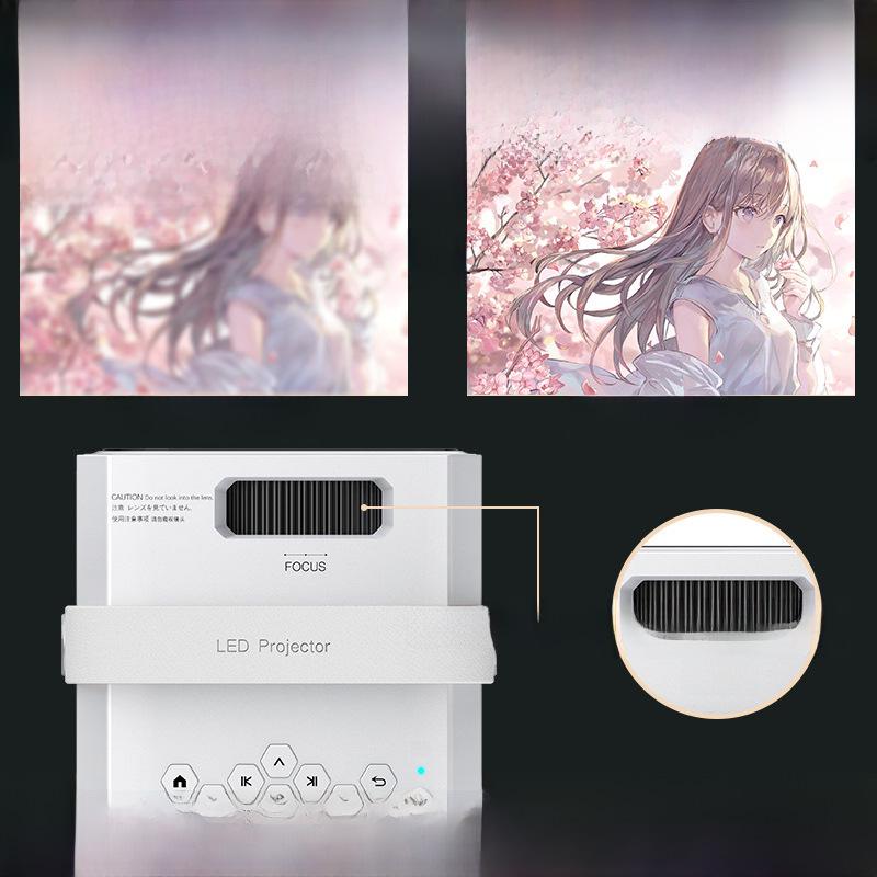 Portable HD Projector for Home Theater, Bedroom, and Outdoor Camping