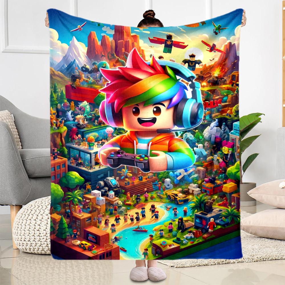 Roblox Game Character World Blanket Soft Warm Cozy Great For Office Chair Office Chair Allseason Use Modern Unique Gift For Family And Friends Camping