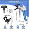 Airless Paint Sprayer Gun, 14 Pcs Airless Spray Gun Kit Paint Sprayer Gun with 6 Pcs Reversible Spray Tips & 6 Pcs Filter & Nozzle Seat for Airless