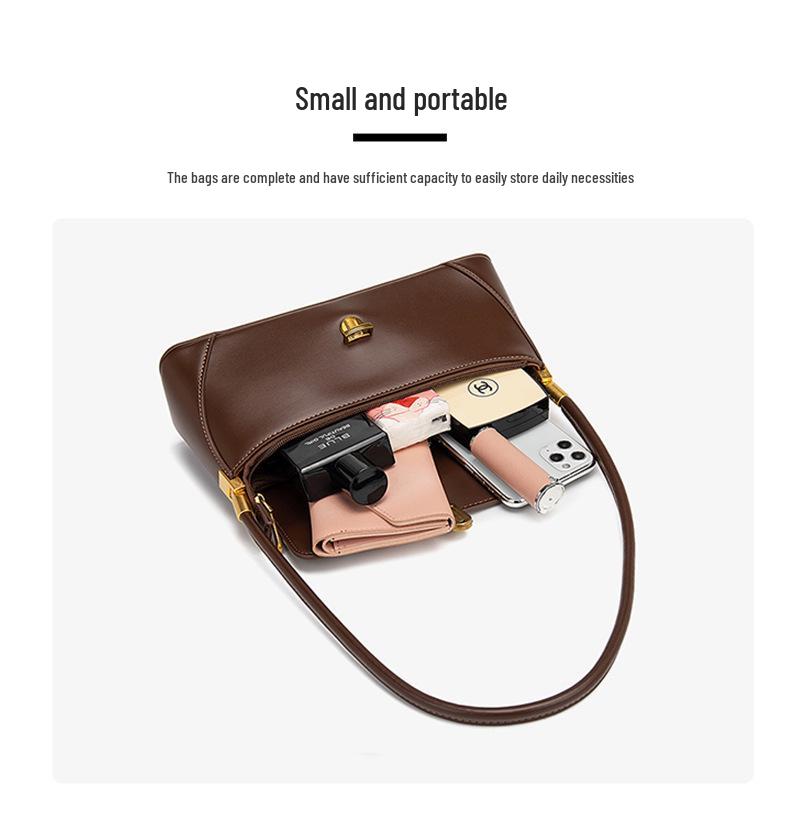 2025 Trendy Women's French Retro Baguette Shoulder Bag