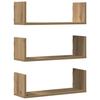 Modern Wall Storage Decorative Shelves Set of 3, Bathroom Wall Shelf, Hallway Decorative Shelf, 58x18x18 Cm