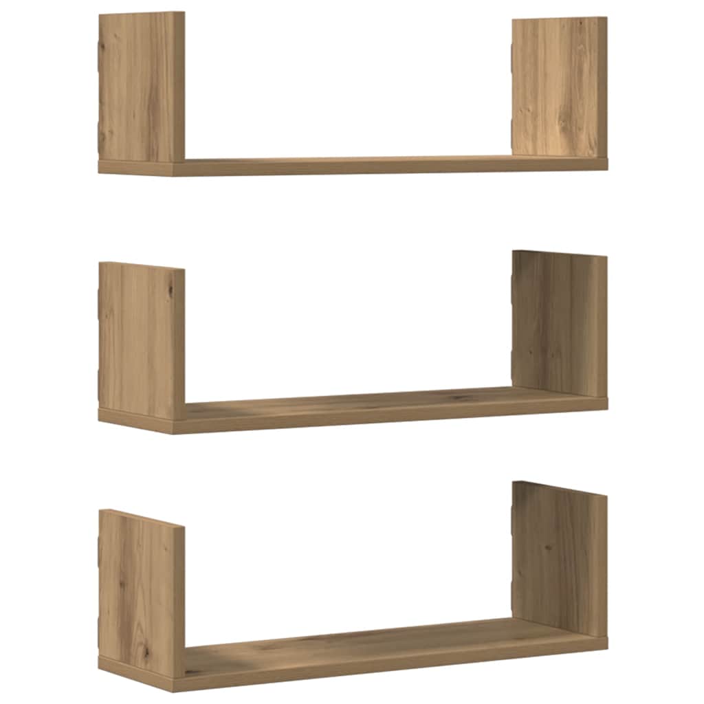 Modern Wall Storage Decorative Shelves Set of 3, Bathroom Wall Shelf, Hallway Decorative Shelf, 58x18x18 Cm
