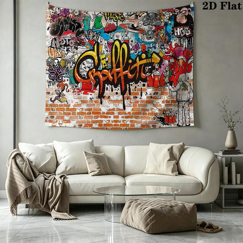 Hip pop Wall Tapestry Aesthetic Wall Hanging Printed Fabric Blanket Decorative Tapestries for Bedroom Living Room Home Decor
