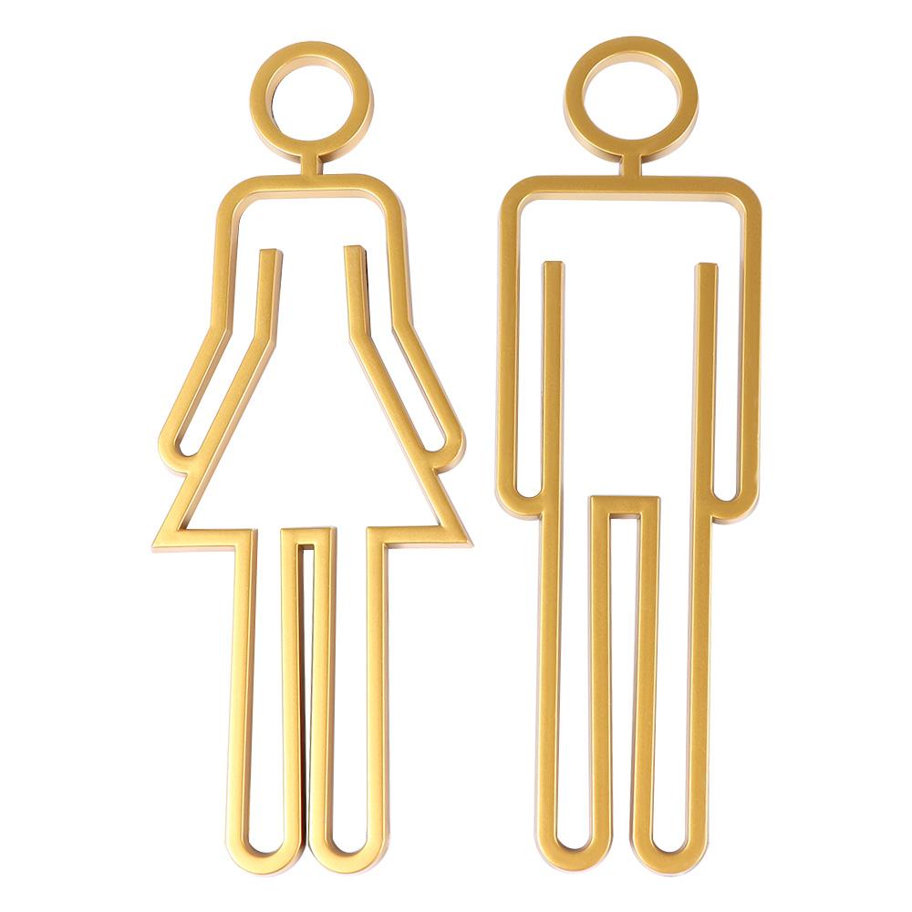 

3D Toilet Door Sign for Hotel,Office,Home Acrylic WC Plaque Bathroom Signage Restroom Sign Toilet Symbol L