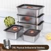 Stainless Steel Fresh-Keeping Lunch Box with Sealed Lid for Refrigerator Storage
