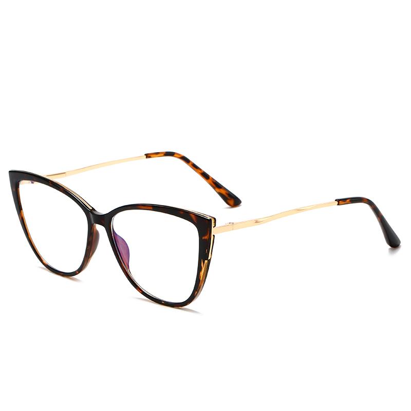 

0 -0.5 -0.75 To -6.0 Blue Light Blocking Cat Eye Prescription Glasses For The Nearsighted Women Men TR90 Myopia Frame Diopter 0