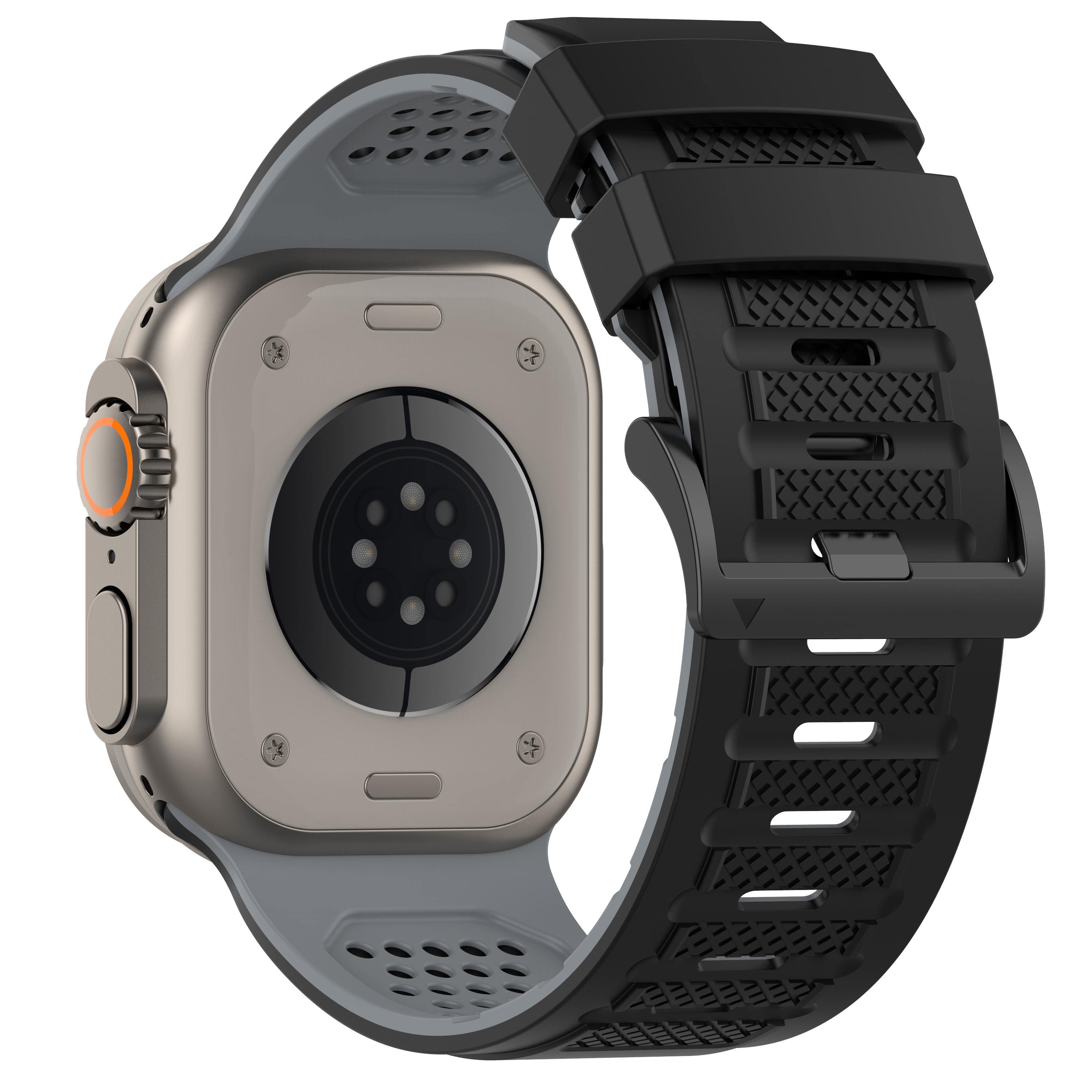 

Двухцветный силиконовый ремешок для часов Для Apple Watch Ultra 3/2 49мм 42мм 44мм 45мм 46мм Спортивный ремешок Для Iwatch Series11 10 9 8 7 6 SE3 42 44 45 46 49mm