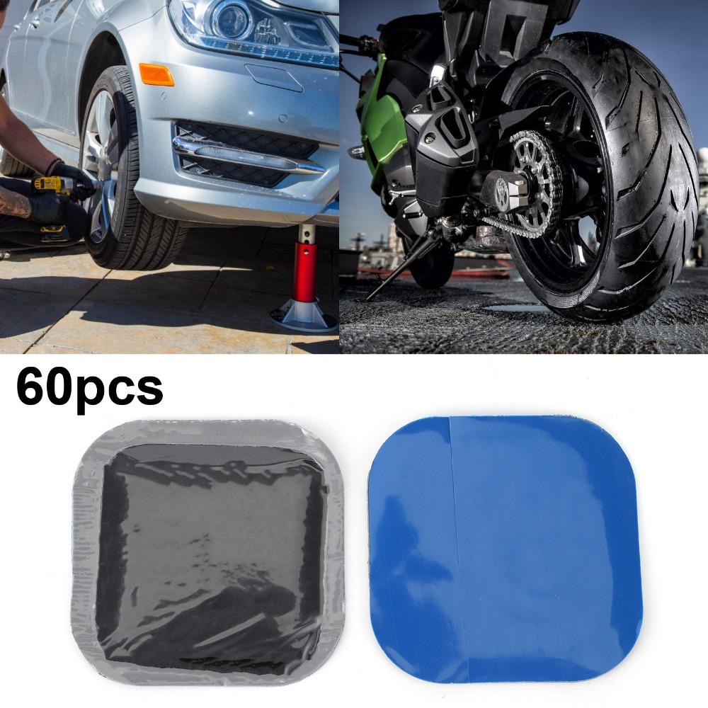 60PCS Universal Tubeless Tire Patch Rubber Tire Vulcanizing Patch Car Tire Repair