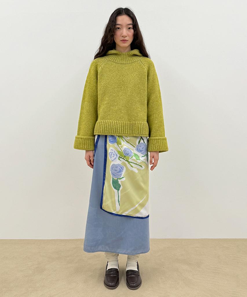 SINOON Wool Blend Hoodie Knit (Olive)