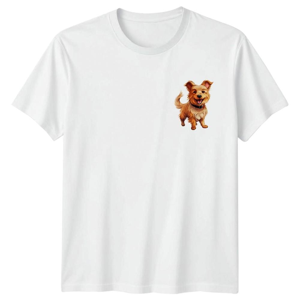 Happy Dog Dogs Animals Graphic Tee Unisexs TShirt Unisexs Tee Unisex Casual Top S