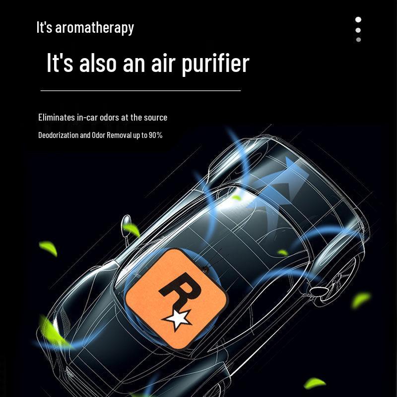 Card Star Letter R Long-Lasting Essential Oil Scented Car Air Freshener Ornament