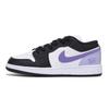 Air Jordan 1 Abrasion Resistant Slip Resistant Low Top Vintage Basketball Shoes Men's Black Purple 553558-131(Team85-)