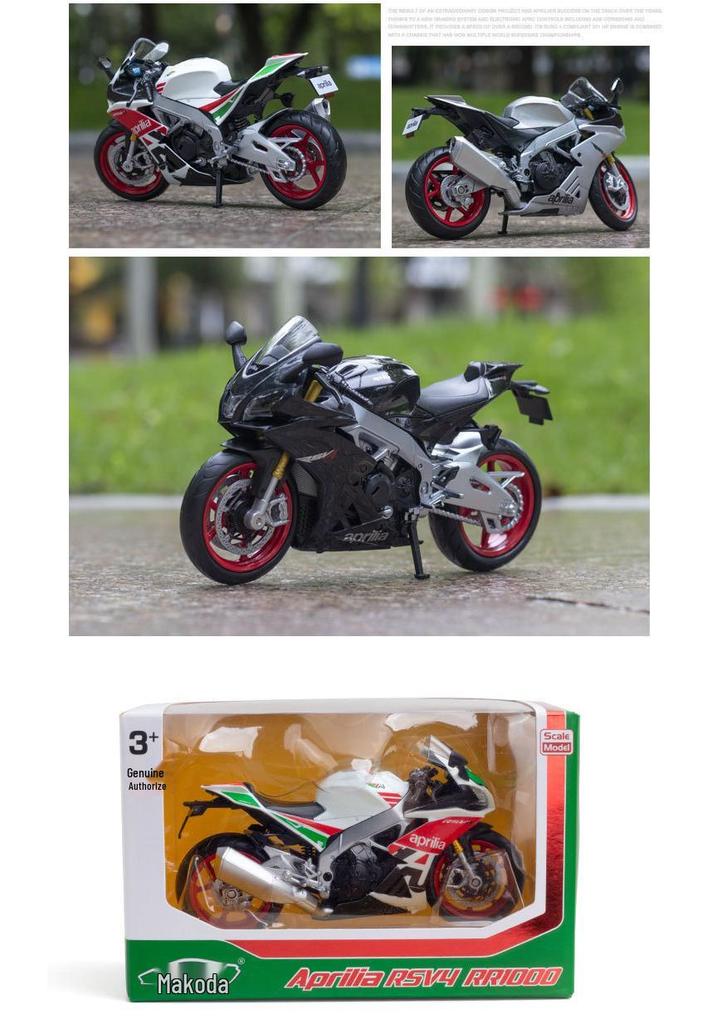 1:12 Scale GSX Alloy Aprilia RSV4 Motorcycle Model Toy