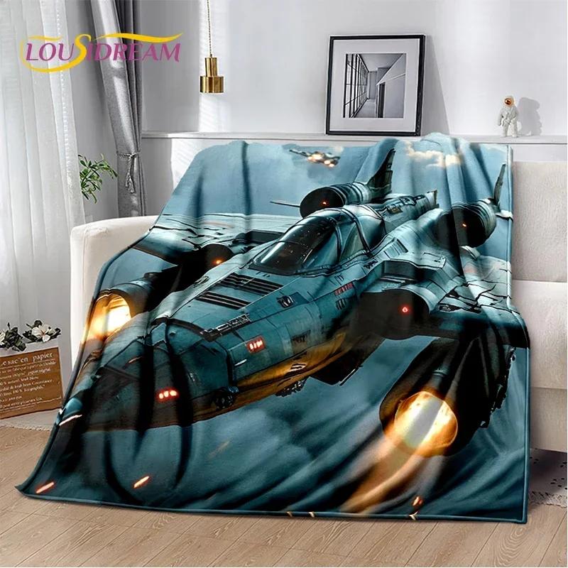 29 Style Space Spitfire Aircraft  Air Force Jet Fighter Cartoon Blanket,Soft Throw Blanket for Home Bedroom Bed Sofa Cover Child