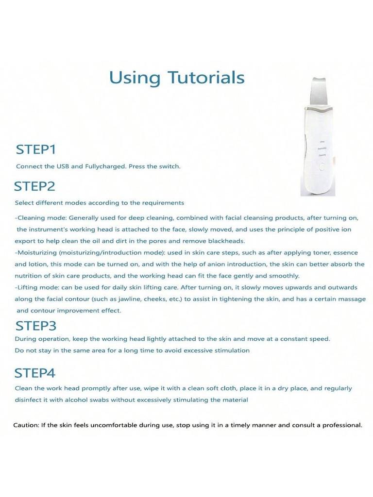 2026 Ultrasonic Skin Scraper Pore Cleaning Facial Deep Cleaning Machine Suitable for Female and Male Rechargeable