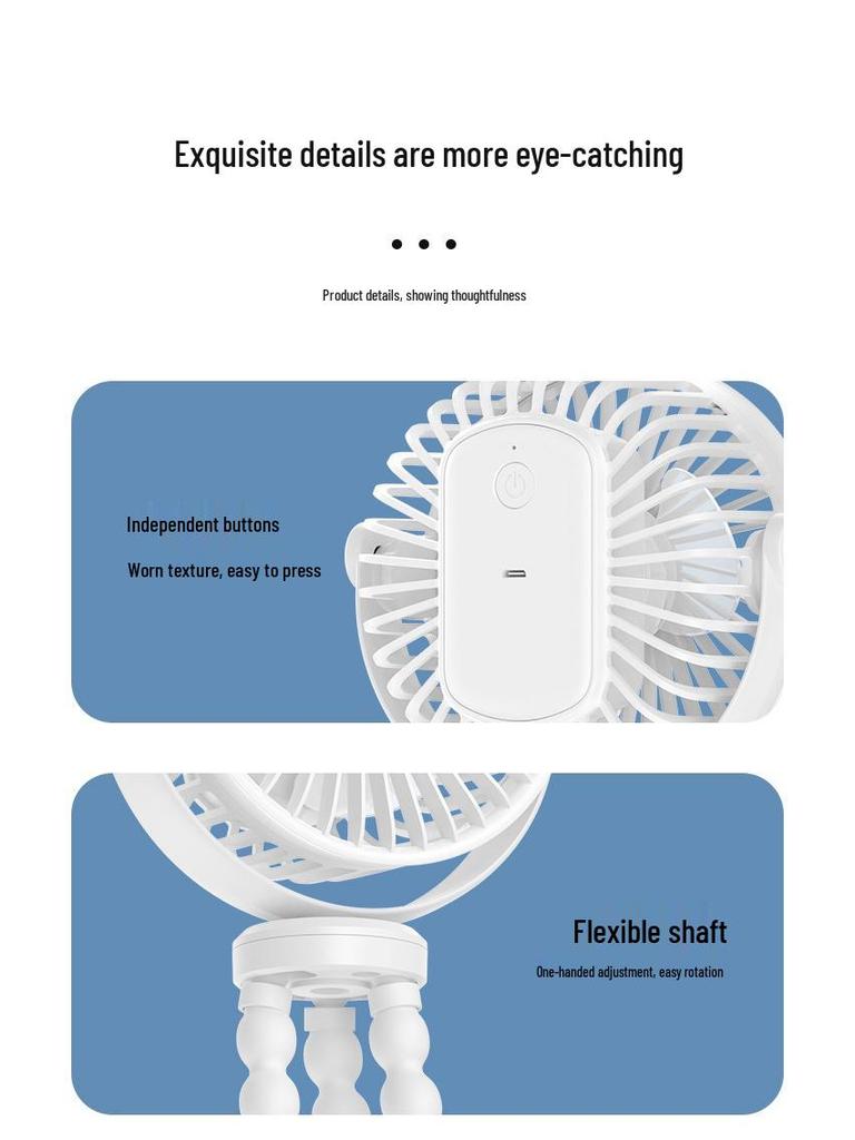 Portable USB Mini Octopus Fan: Folding, Handheld, Desk & Stroller Compatible