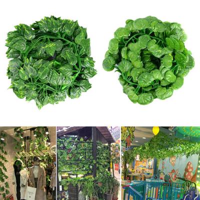 12Pcs Artificial Wall Hanging Leaf Vines Fake Plant Garden Yard Fence Decor