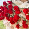 Fleece Rose Bouquet Blanket Warm Crocheted Flower Blanket Rose Flower Blanket  Festival Gift