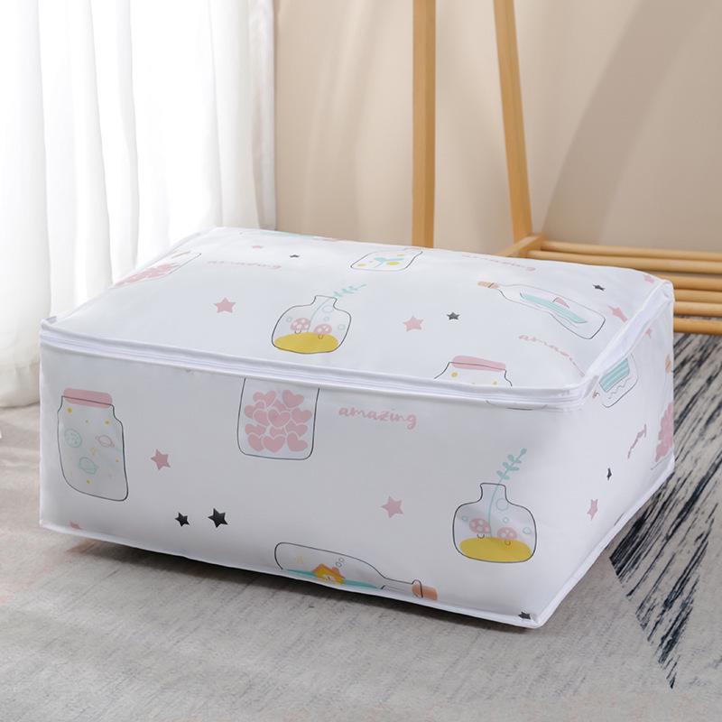 Cotton Quilt Storage Bag Organizer - Large Capacity, Waterproof & Moisture-Proof for Clothes and Quilts