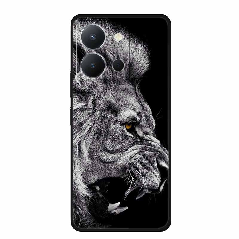 For Vivo Y36 4G Case Animals TPU Soft Cover Silicone Phone Cases For VivoY36 4G Russian Version Shockproof Protector Wolf Coque