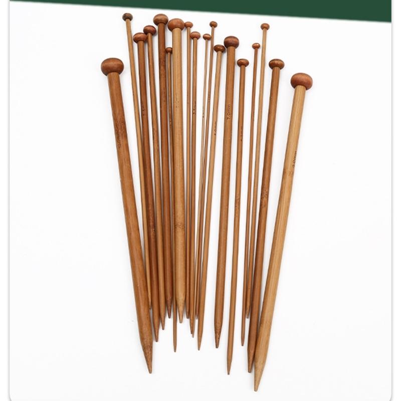 10Pairs Wood Single Ended Knitting Needle Single Pointed Head Knitting Needle for Sweater Sock Scarf Crochet Yarn Tool