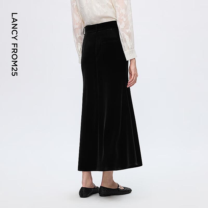 Lancy Women's Velvet Long Skirt