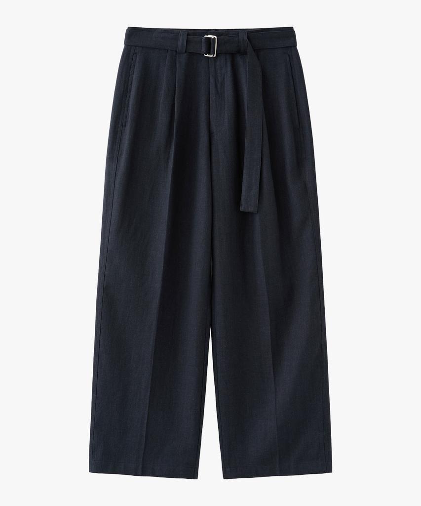 Suare Linen Single Blazer Set-Up Navy