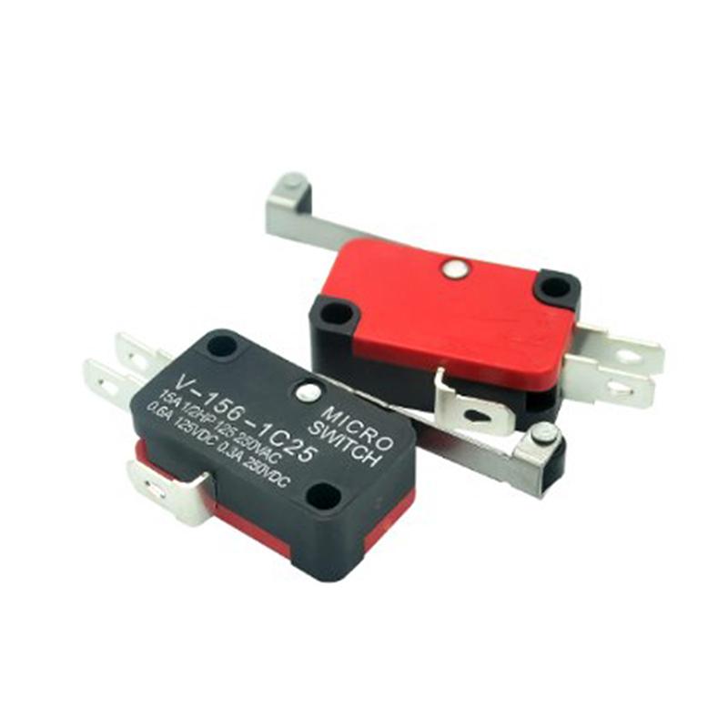 5Pcs V-156-1C25 Micro Switch 16A 250Vac Spdt Momentary Travel Limit Switch 1No1Nc Lever Roller