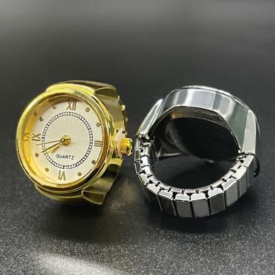 Fingeruhr-Ring für Frauen und Männer, Paarringe, Digitaluhren, elastisch, dehnbar, Punk-Fingerringe, Schmuckuhr
